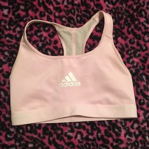 Adidas light pink sports bra size m
